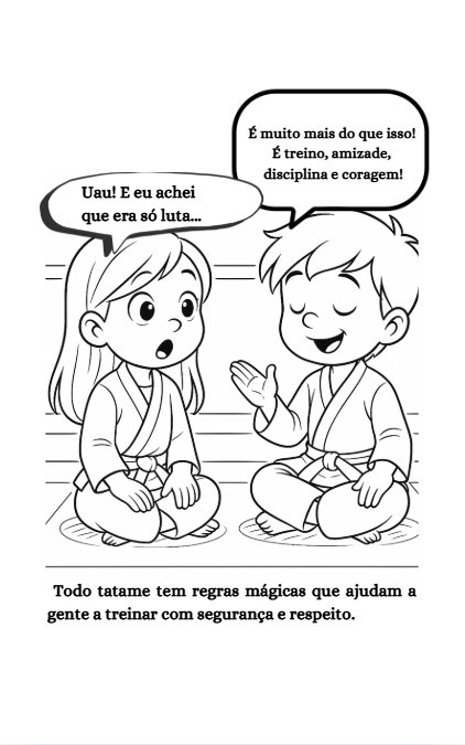 Página do livro - Treino, amizade e disciplina